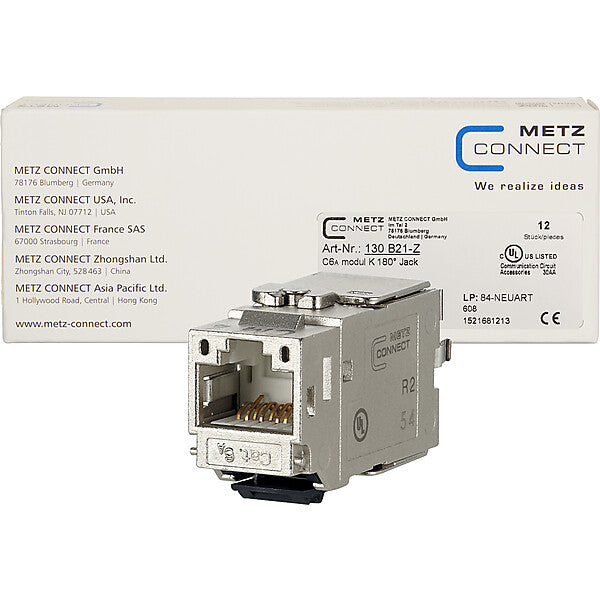 METZ CONNECT C6Amodul K 180 Jack Cat.6A 130B21-Z 12